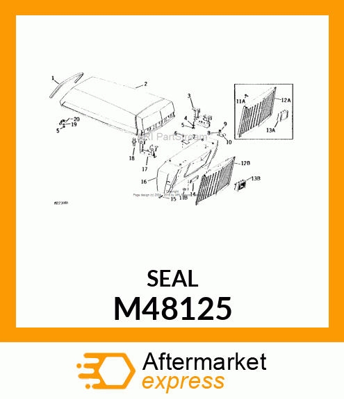 Pad - HOOD FILLER STRIP M48125