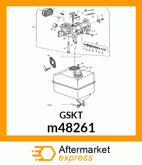 GASKET, CARBURETOR MOUNTING m48261