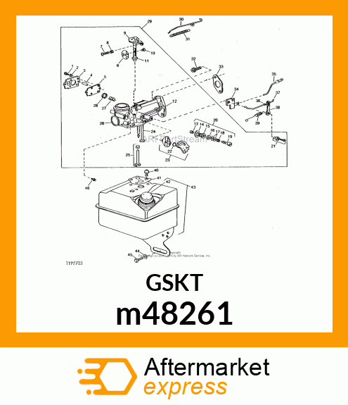 GASKET, CARBURETOR MOUNTING m48261