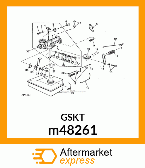 GASKET, CARBURETOR MOUNTING m48261