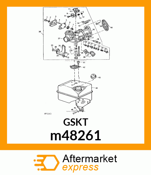 GASKET, CARBURETOR MOUNTING m48261