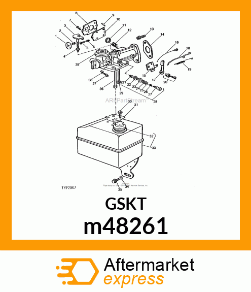 GASKET, CARBURETOR MOUNTING m48261