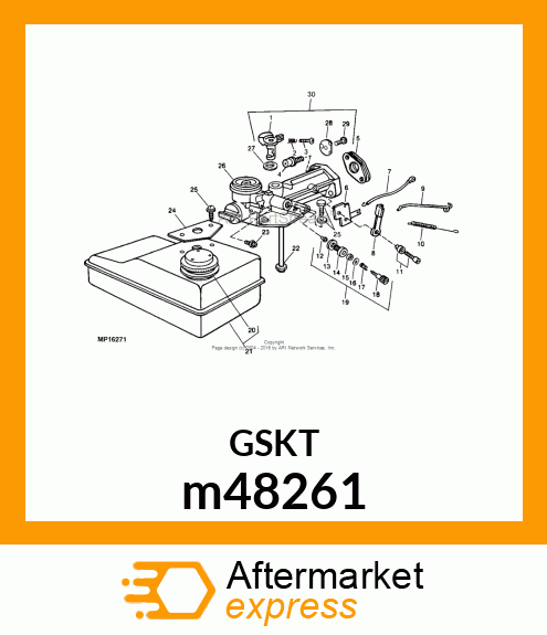 GASKET, CARBURETOR MOUNTING m48261