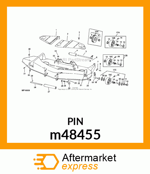 PIN, GAGE WHEEL m48455