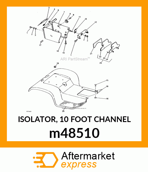 ISOLATOR, 10 FOOT CHANNEL m48510