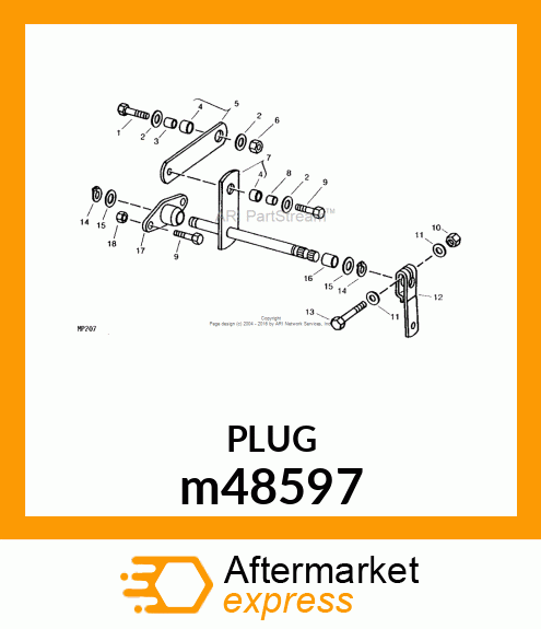 BUSHING, BUSHING, STEERING M48597 m48597