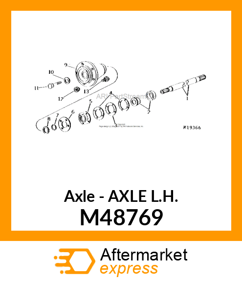 Axle - AXLE L.H. M48769