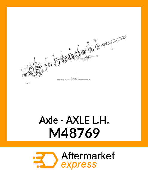 Axle - AXLE L.H. M48769