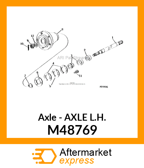 Axle - AXLE L.H. M48769