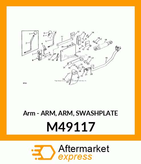 Arm - ARM, ARM, SWASHPLATE M49117