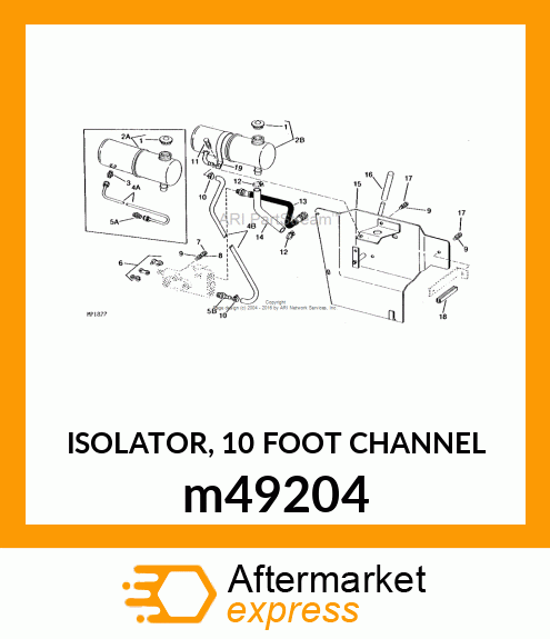 ISOLATOR, 10 FOOT CHANNEL m49204