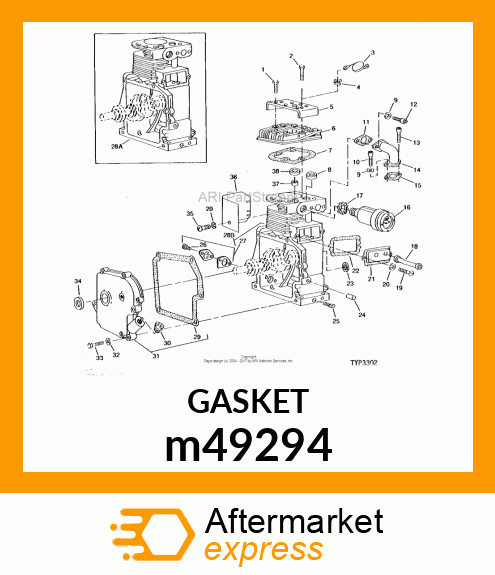 GASKET, .015 OIL SUMP m49294