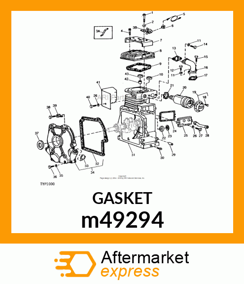 GASKET, .015 OIL SUMP m49294