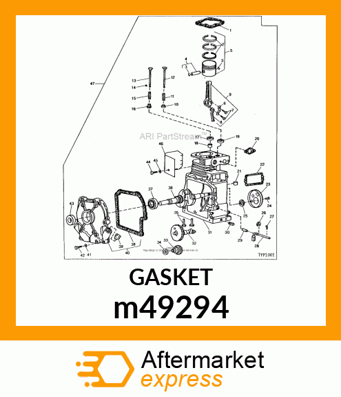 GASKET, .015 OIL SUMP m49294