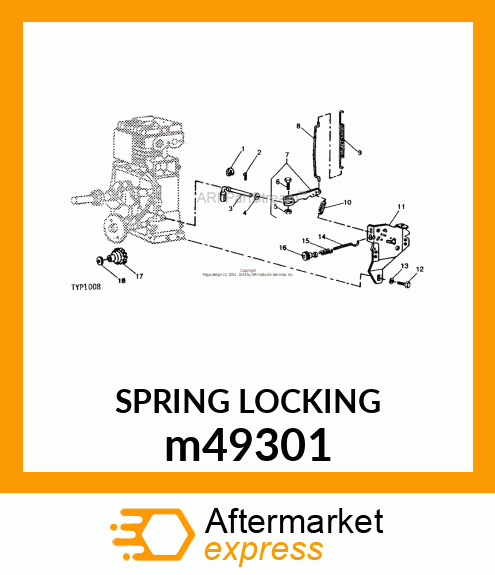 PIN, LOCKING SPRING m49301