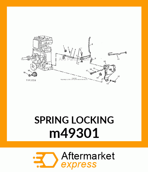 PIN, LOCKING SPRING m49301