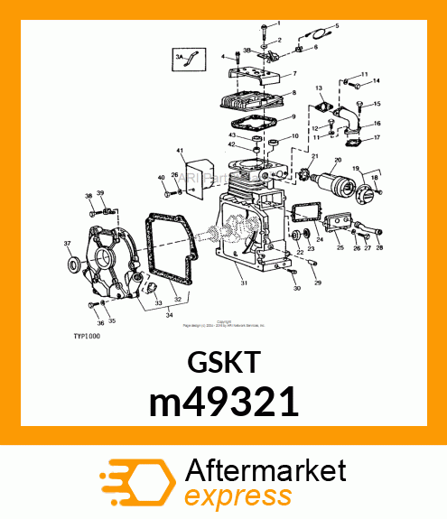 GASKET, CYLINDER HEAD m49321