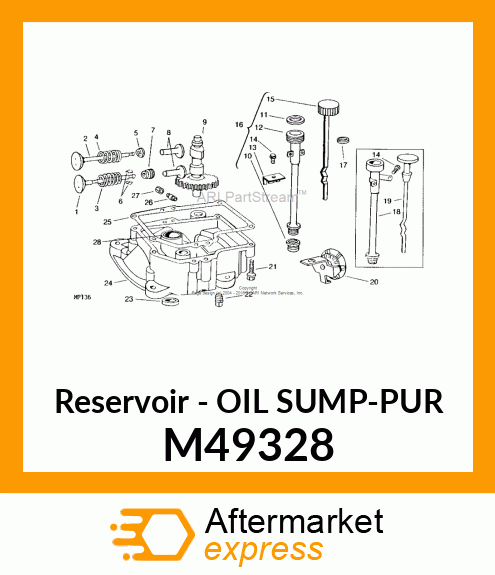 Reservoir - OIL SUMP-PUR M49328