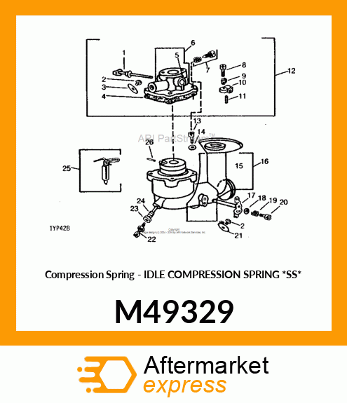 Compression Spring - IDLE COMPRESSION SPRING *SS* M49329