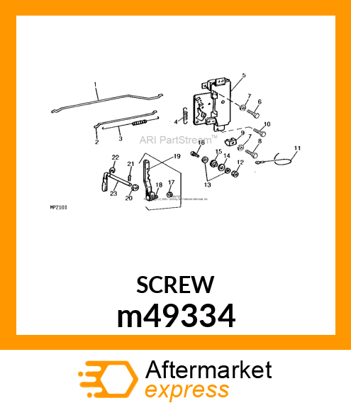 BOLT, CARRIAGE m49334