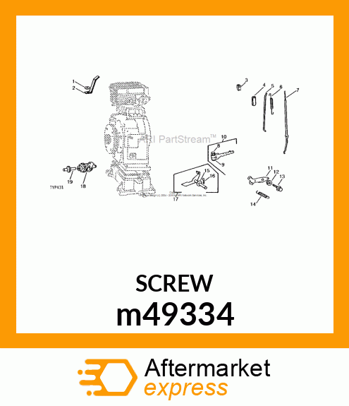 BOLT, CARRIAGE m49334