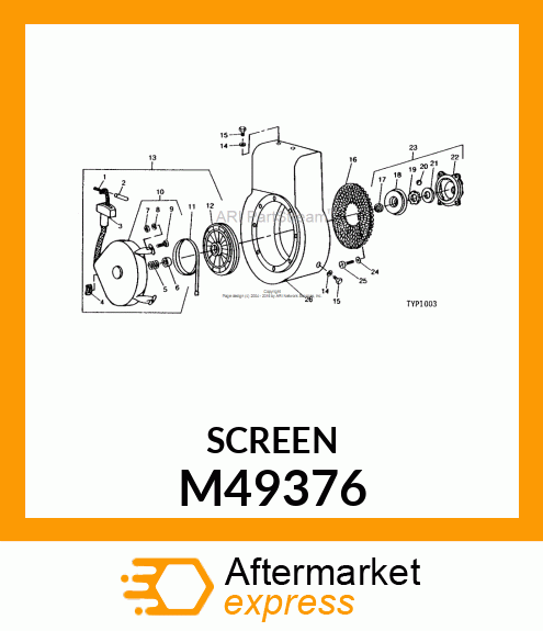 Screen - ROTATING SCREEN M49376