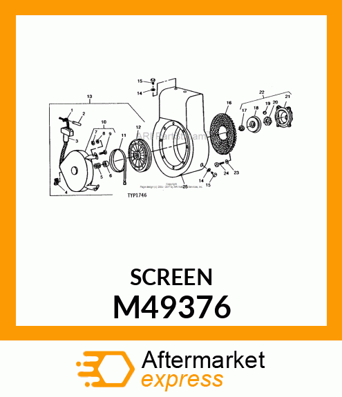 Screen - ROTATING SCREEN M49376