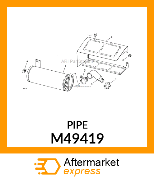 Elbow Fitting - EXHAUST ELBOW M49419