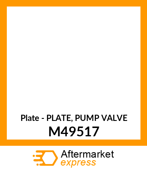 Plate - PLATE, PUMP VALVE M49517