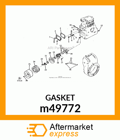 CARBURETOR GASKET m49772