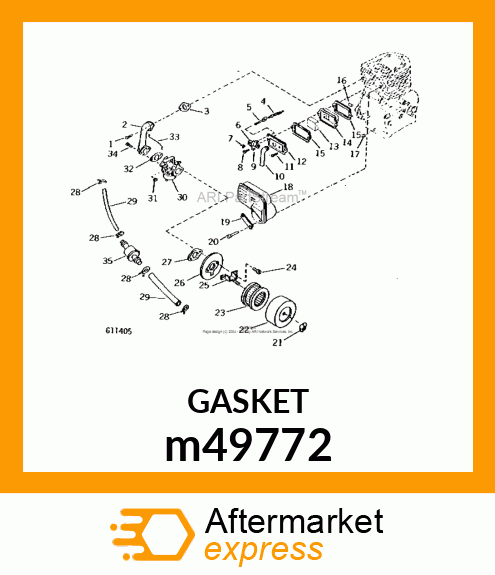 CARBURETOR GASKET m49772