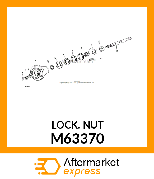 NUT, FLANGE LOCK 5/16 M63370