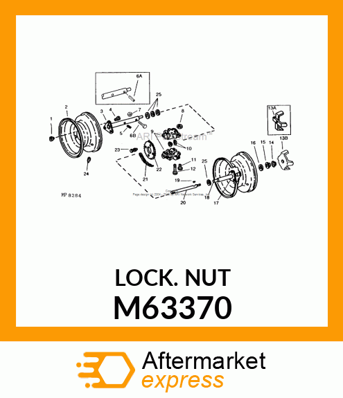 NUT, FLANGE LOCK 5/16 M63370