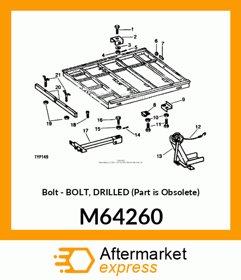 Bolt - BOLT, DRILLED (Part is Obsolete) M64260