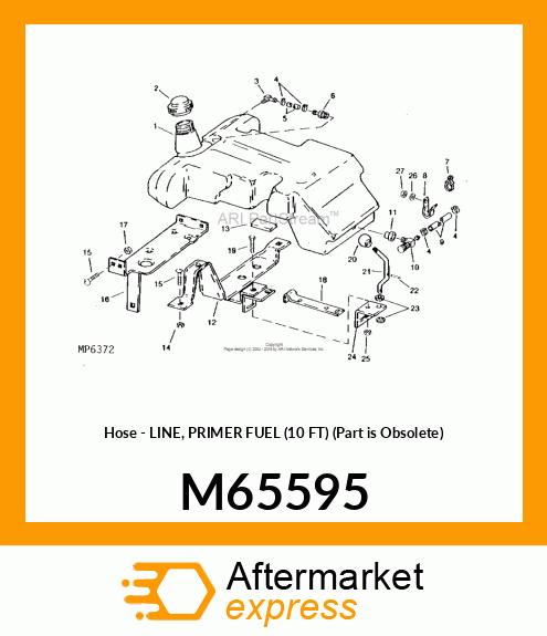 Hose - LINE, PRIMER FUEL (10 FT) (Part is Obsolete) M65595