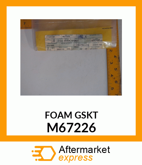 Gasket - CARBURETOR COVER GASKET - PUR M67226