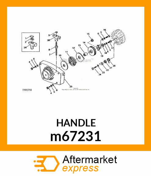 GRIP,RECOIL STARTER W/O GRIP CAP m67231