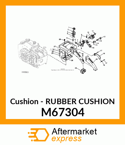 Cushion - RUBBER CUSHION M67304