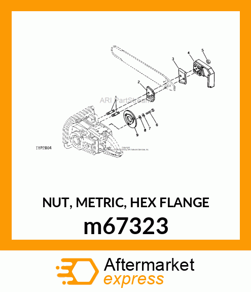 NUT, METRIC, HEX FLANGE m67323