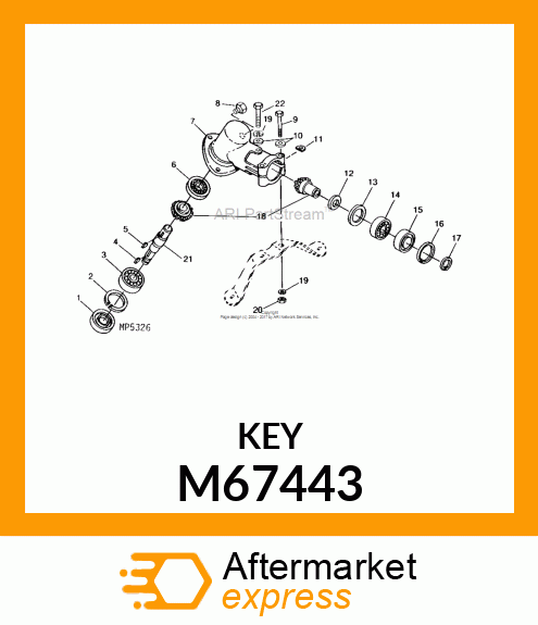 Shaft Key - CRANKSHAFT KEY - PUR M67443