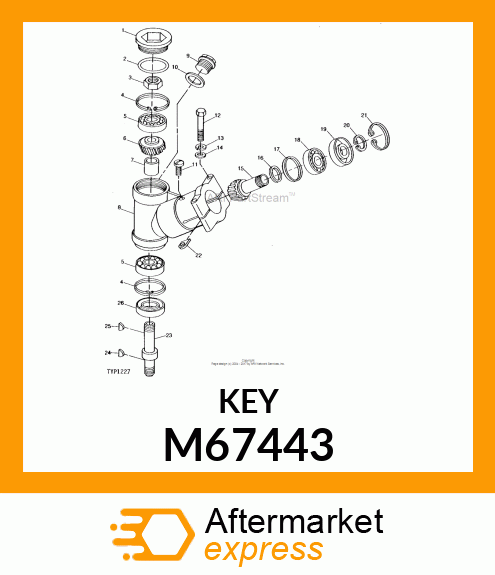 Shaft Key - CRANKSHAFT KEY - PUR M67443