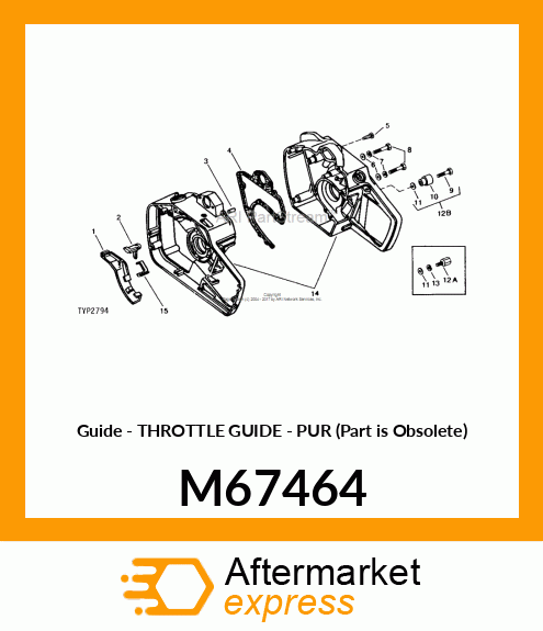 Guide - THROTTLE GUIDE - PUR (Part is Obsolete) M67464