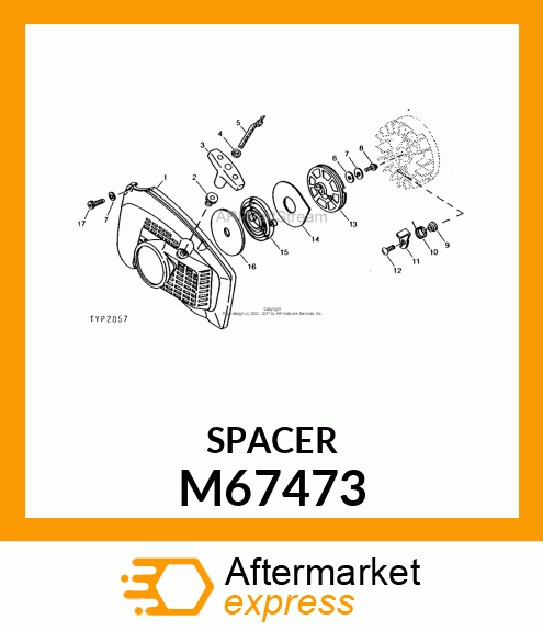 Spacer - PAWL SPACER - PUR M67473