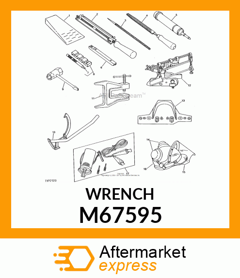 Wrench - COMBINATION WRENCH & SCREWDRIVER M67595