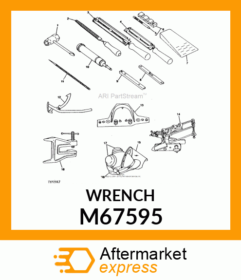 Wrench - COMBINATION WRENCH & SCREWDRIVER M67595
