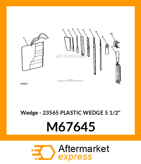 Wedge - 23565 PLASTIC WEDGE 5 1/2" M67645