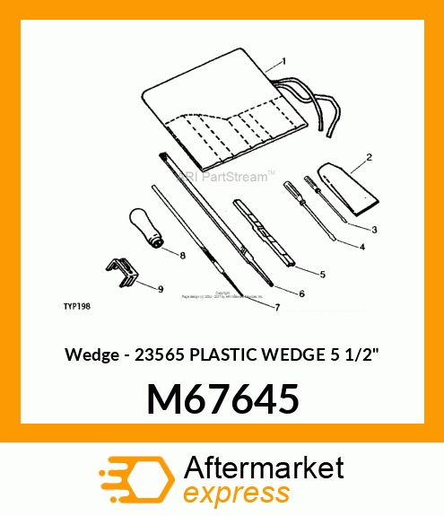 Wedge - 23565 PLASTIC WEDGE 5 1/2" M67645