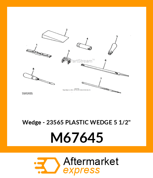 Wedge - 23565 PLASTIC WEDGE 5 1/2" M67645
