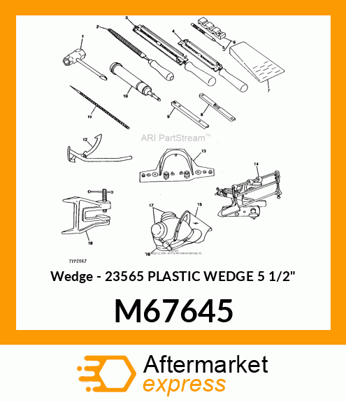 Wedge - 23565 PLASTIC WEDGE 5 1/2" M67645