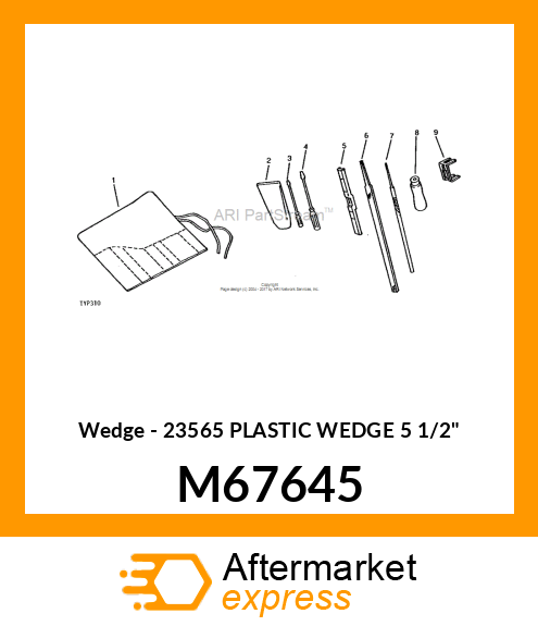 Wedge - 23565 PLASTIC WEDGE 5 1/2" M67645